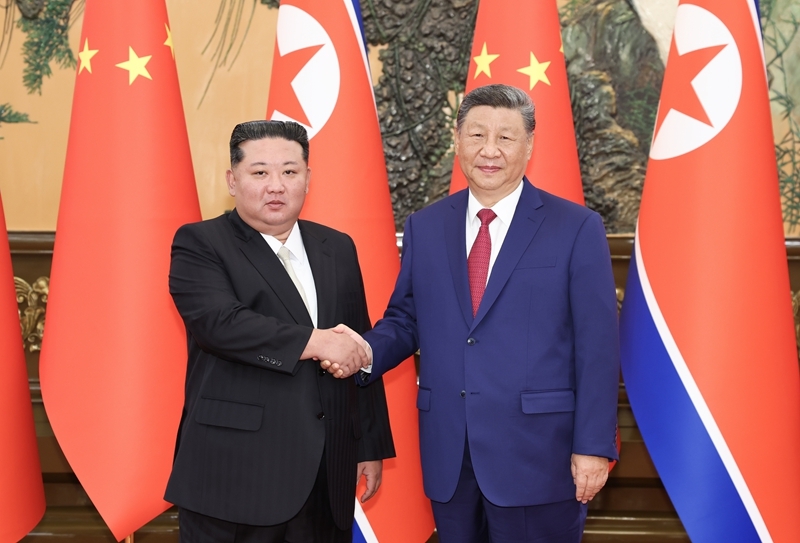 習近平同朝鮮勞動黨總書記、國務(wù)委員長金正恩舉行會談
